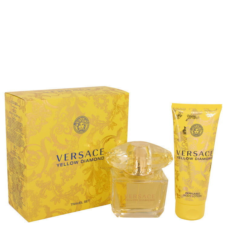 Versace Yellow Diamond by Versace Gift Set -- 3 oz Eau De Toilette Spray + 3.4 oz Body lotion (Women)