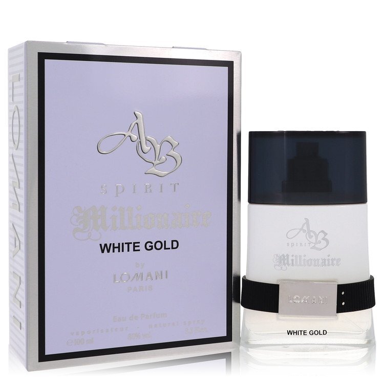 AB Spirit Millionaire White Gold by Lomani Eau De Parfum Spray 3.3 oz (Men)