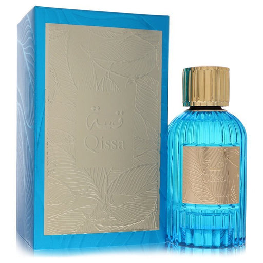 Qissa by Paris Corner Eau De Parfum spray 3.4 oz, featuring elegant bottle design, suitable for men and women.