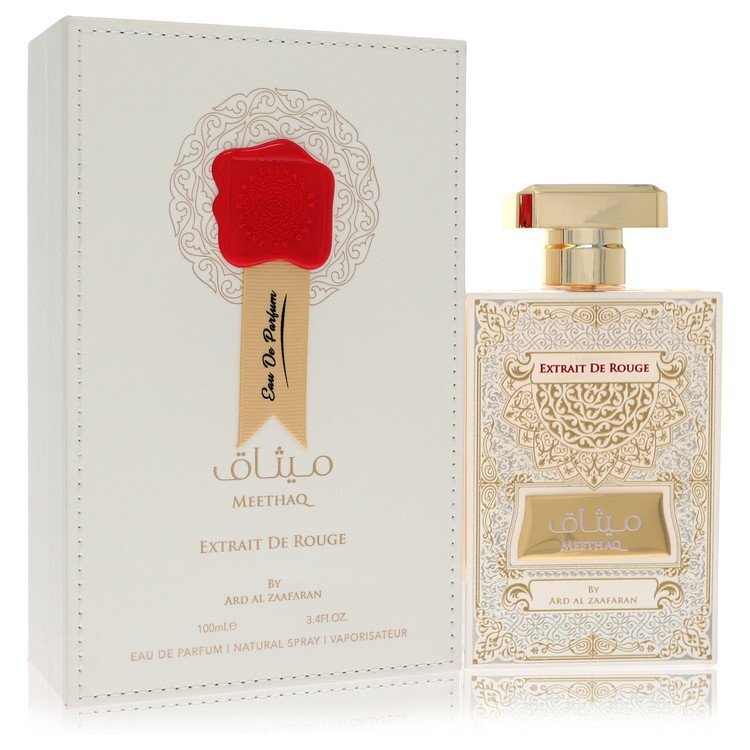 Ard Al Zaafaran Meethaq Extrait De Rouge by Al Zaafaran Eau De Parfum Spray 3.4 oz (Men)(Women)