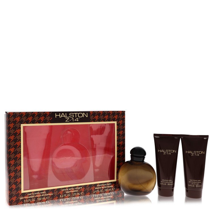 Halston Z-14 by Halston Gift Set - 4.2 oz Cologne Spray + 3.4 oz After Shave Balm + 3.4 oz Hair & Body Wash (Men)
