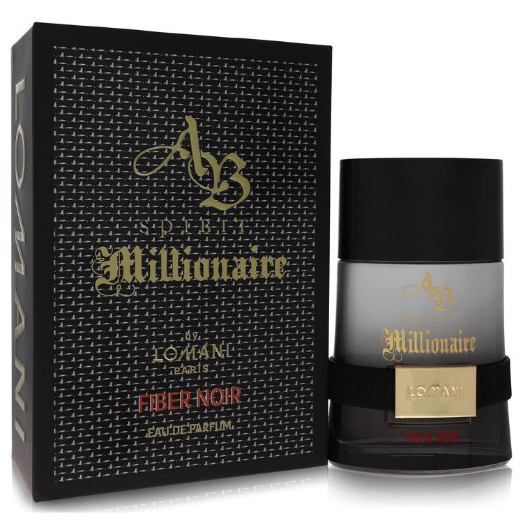 AB Spirit Millionaire Fiber Noir by Lomani Eau De Parfum Spray 3.3 oz (Men)