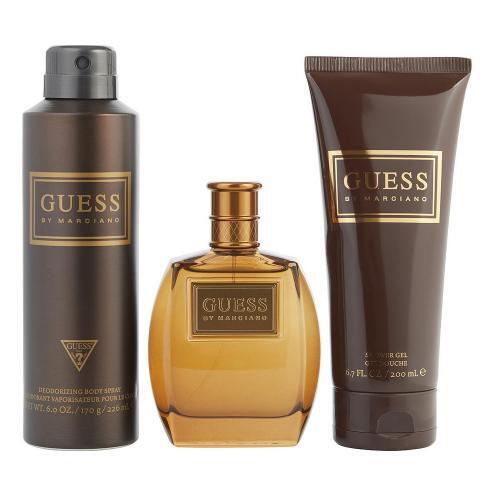 Guess by Marciano 3-Piece Gift Set - 3.4 oz Eau De Toilette Spray + 6.0 oz Deodorant Body Spray + 6.7 oz Shower Gel (Men)