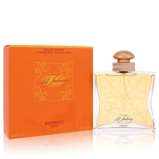 Hermes 24 Faubourg Eau de Parfum spray for women, 3.3 oz bottle with elegant packaging and classic scent.